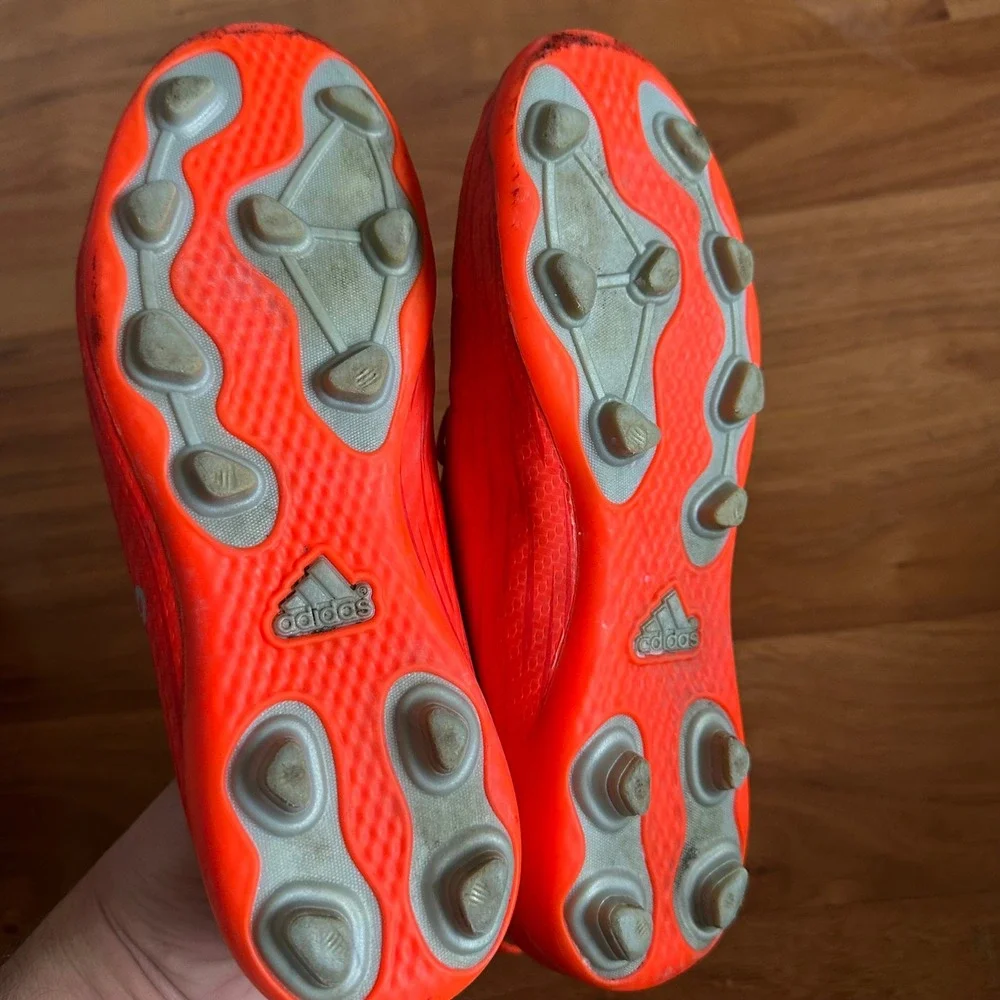 Adidas Soccer Cleats Orange‎ Youth Size 4 US M 3.5 UK FG Football Shoes